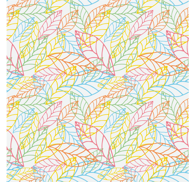 Papier peint nature éléments de feuilles vibrantes - TenStickers