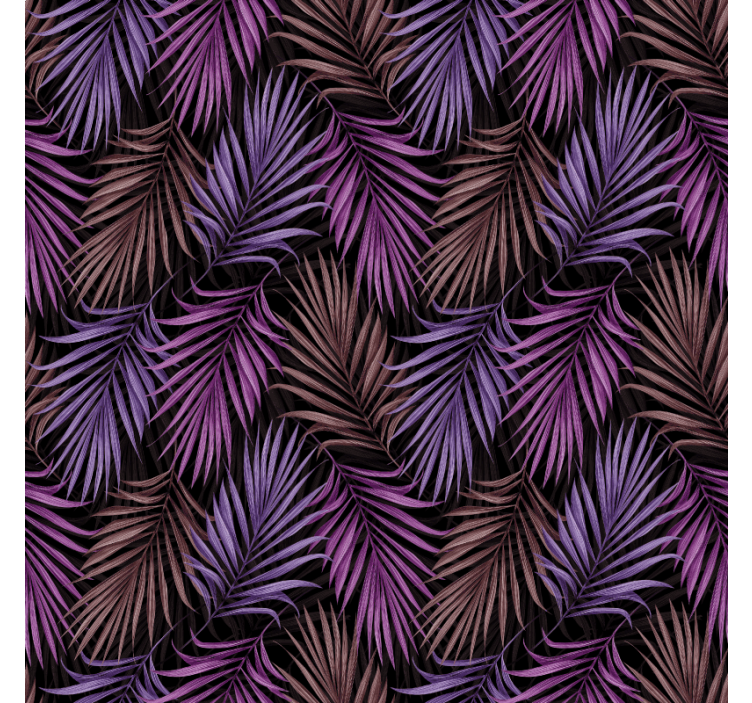 Papier peint nature motif de feuilles violettes - TenStickers