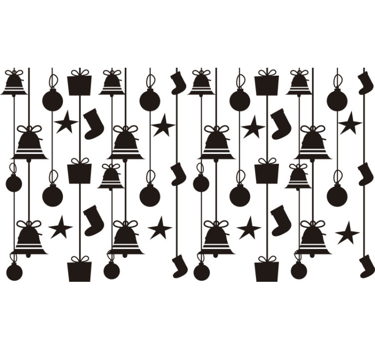 Papier peint noel chaussettes noires - TenStickers