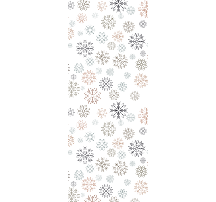 Papier peint noel motif flocons de neige beige - TenStickers