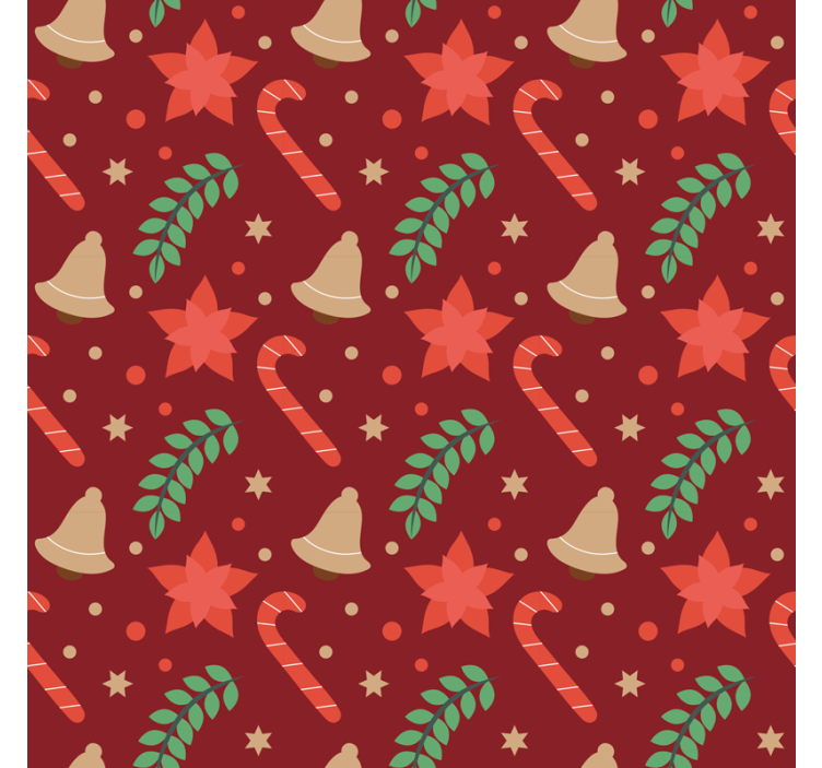 Papier peint noel motif bonbons de noël - TenStickers