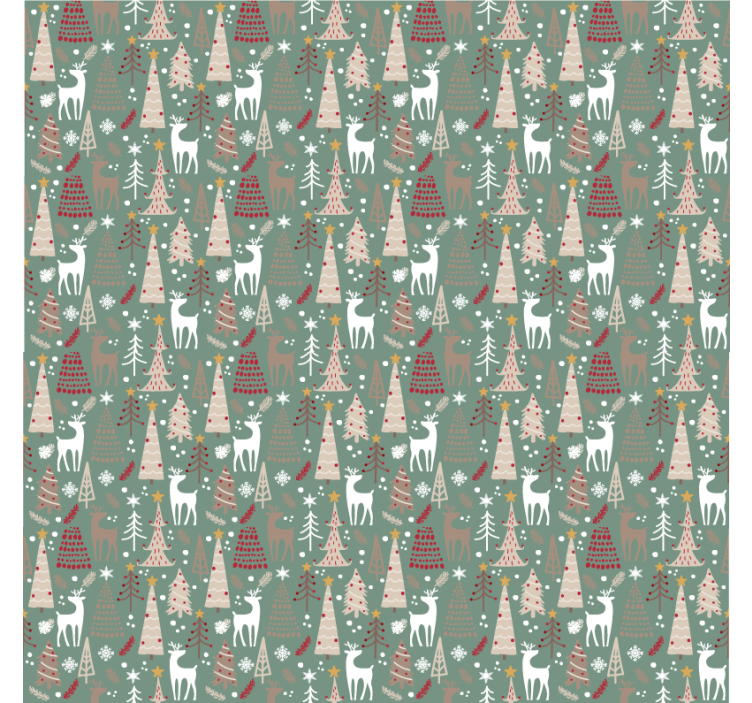 Papier peint noel motif forêt de noël - TenStickers