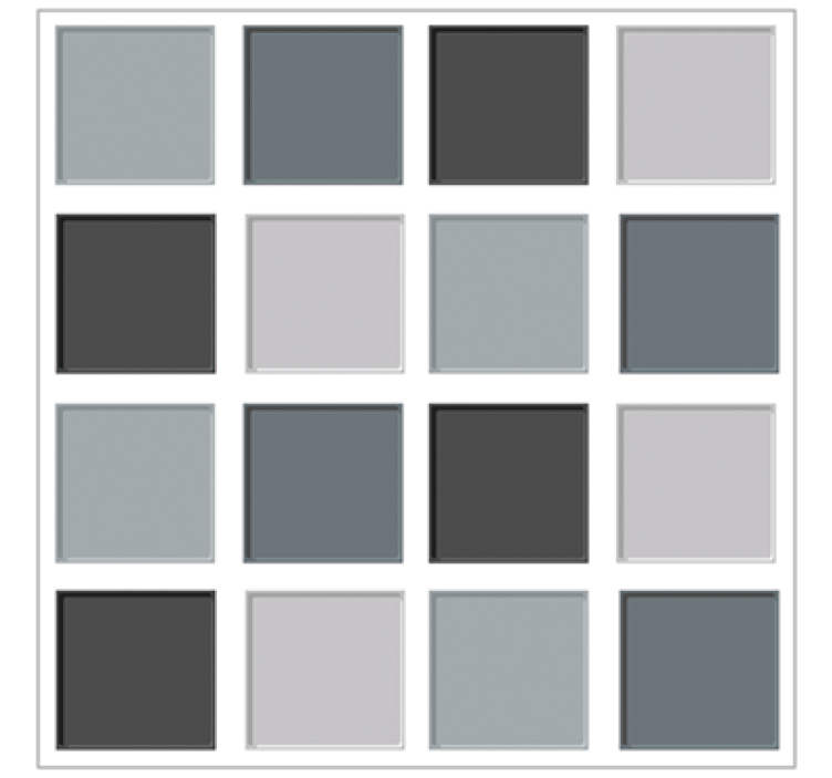 Papier peint salon carreaux en nuances de gris - TenStickers