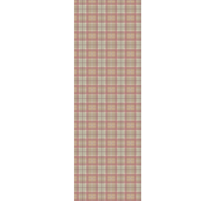 Papier peint salon texture tartan marron - TenStickers