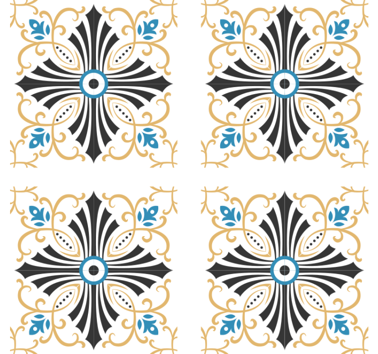Papier peint ornemental design spirale croisée vintage - TenStickers