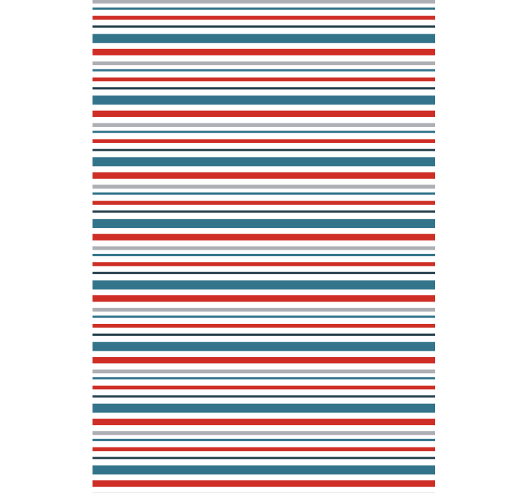 Papier peint ornemental design rayé rétro marine - TenStickers