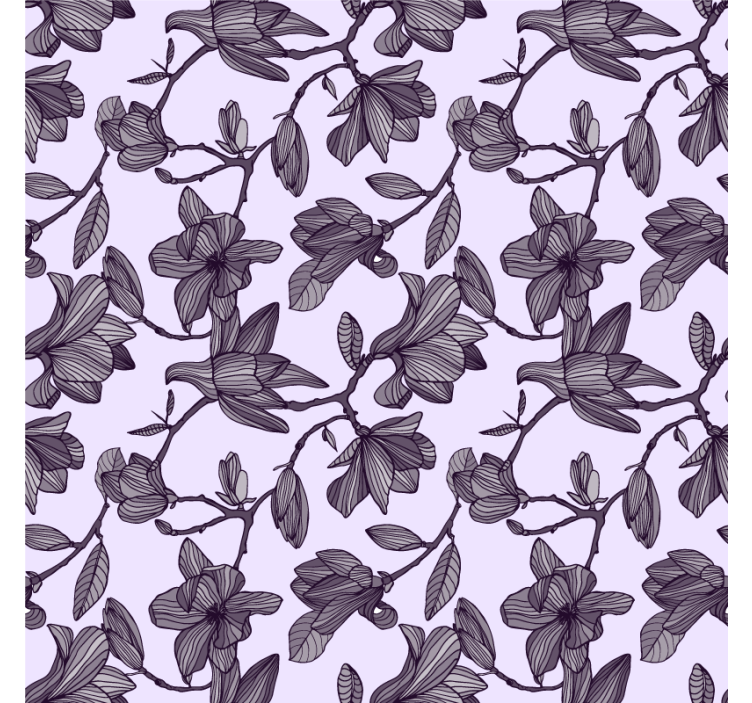 Papier peint chambre design magnolia mignon - TenStickers