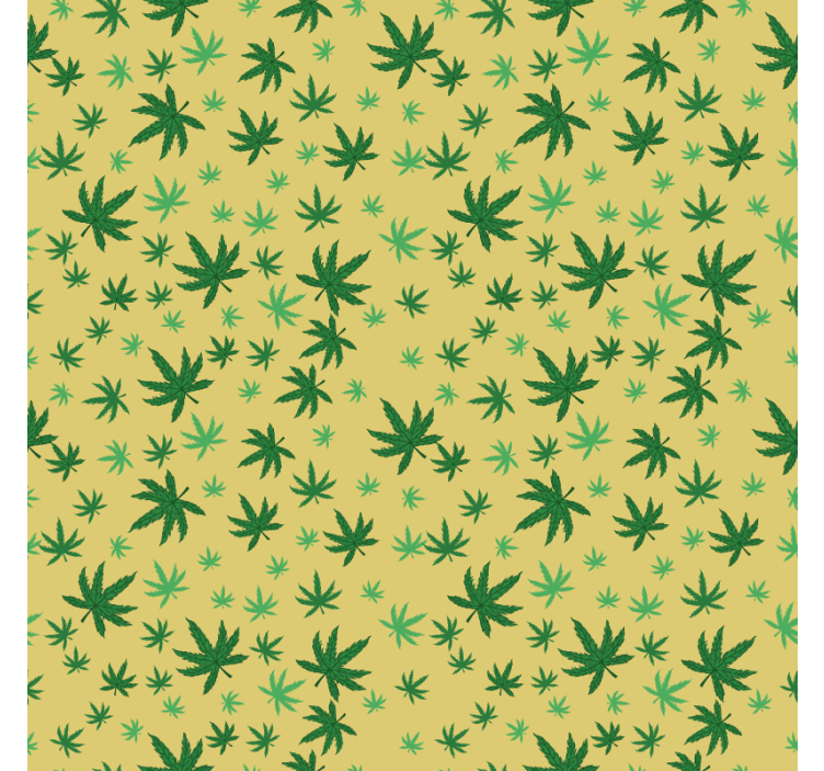 Papier peint chambre motif cannabis sans couture - TenStickers