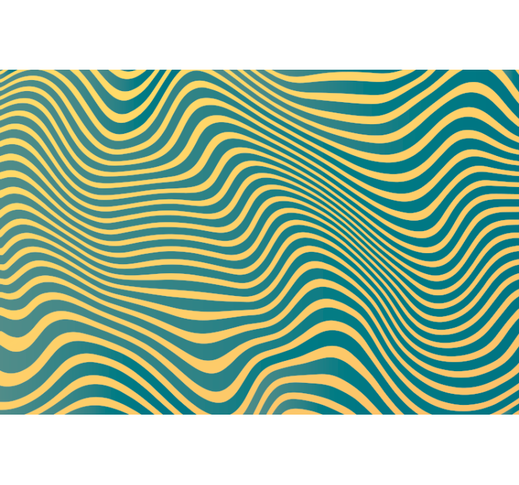 Papier peint chambre lignes rétro - TenStickers