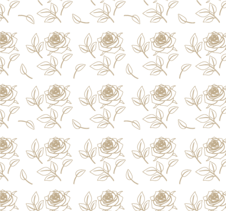 Papier peint chambre motif de roses détaillé - TenStickers