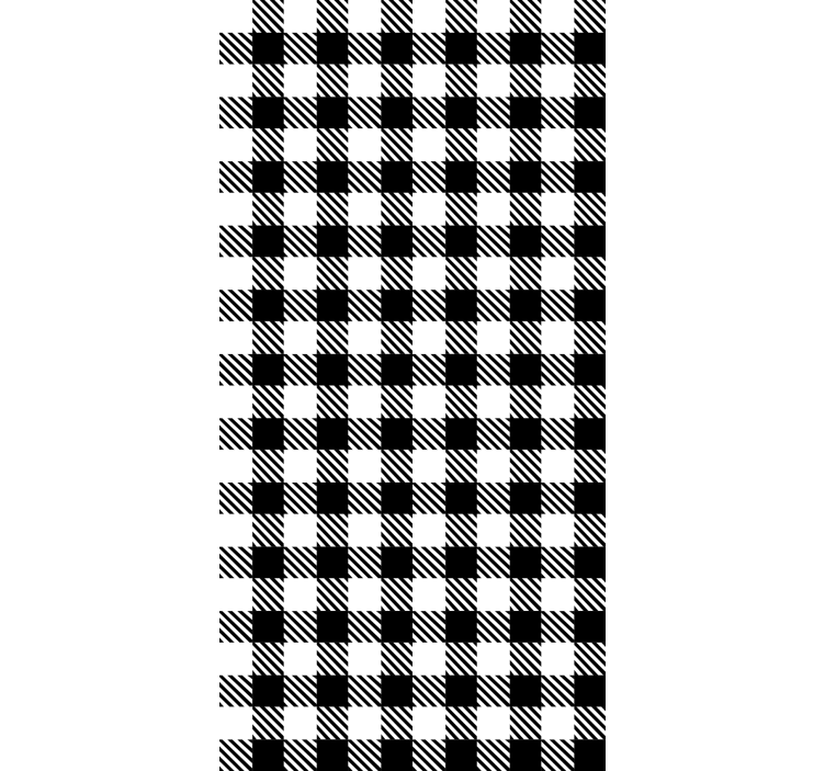 Papier peint chambre vichy noir et blanc - TenStickers