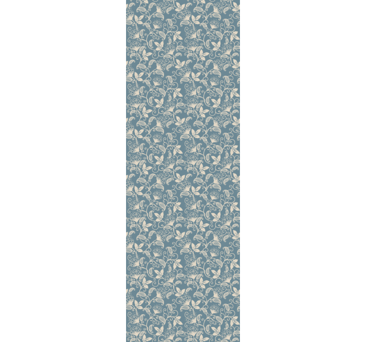 Papier peint ornemental motif bleu et beige - TenStickers
