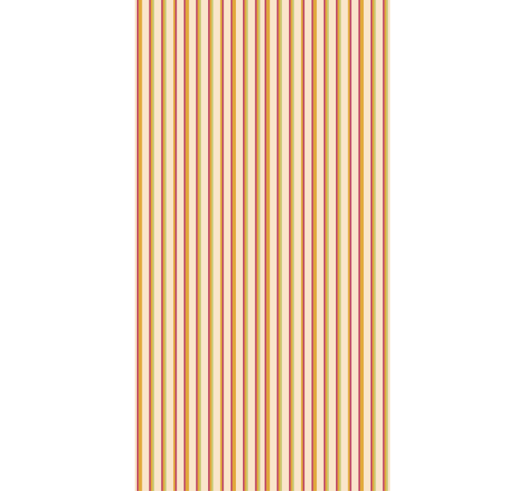 Papier peint ornemental motif rayé pastel rétro - TenStickers