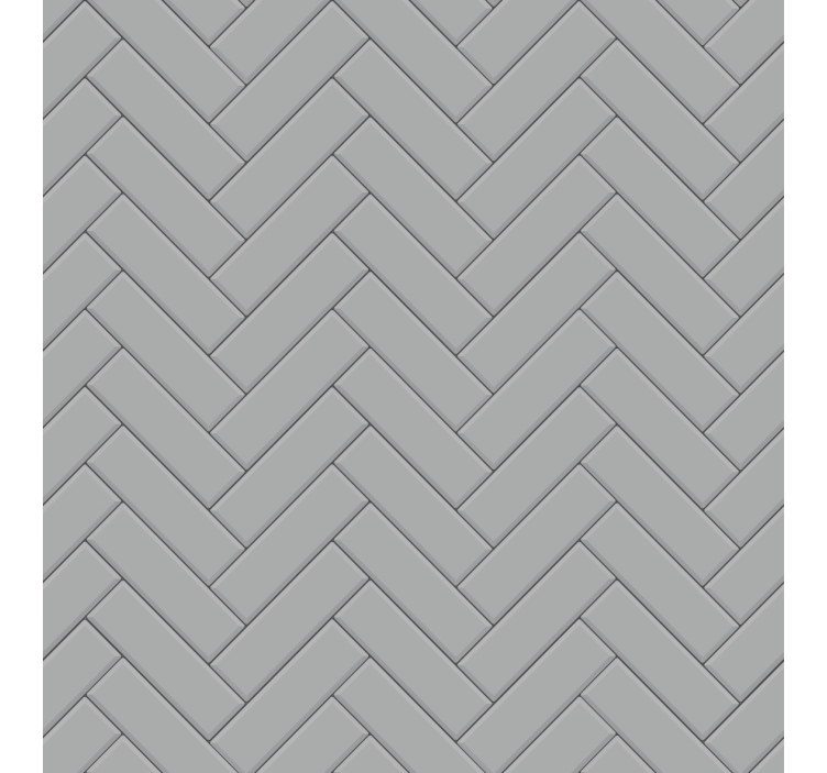 Papier peint ornemental carreaux en chevron gris - TenStickers