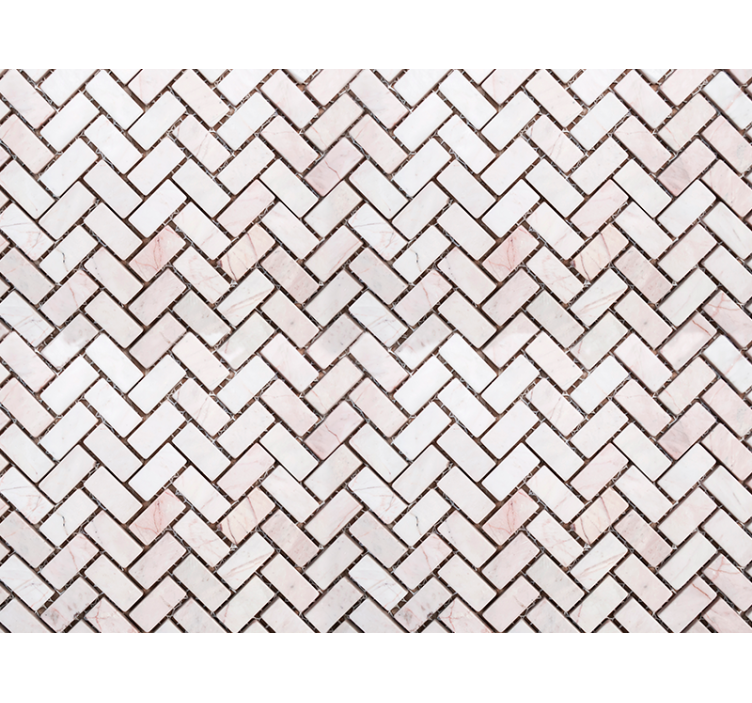 Papier peint ornemental carreaux marbre chevron - TenStickers