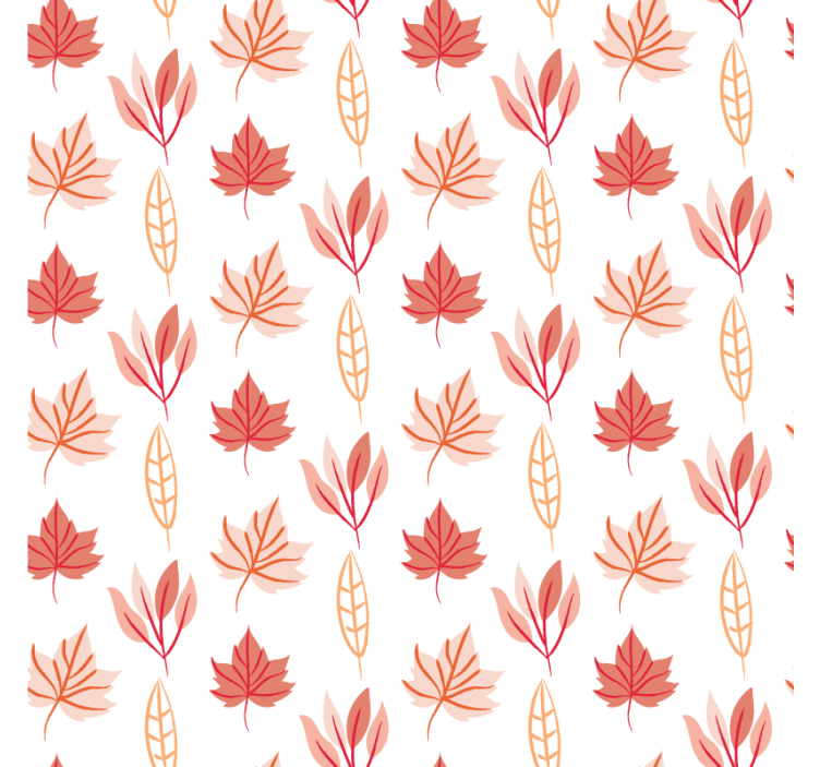 Papier peint ornemental motif feuilles arrangé - TenStickers