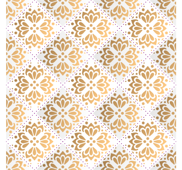 Papier peint salon motif mandala doré - TenStickers