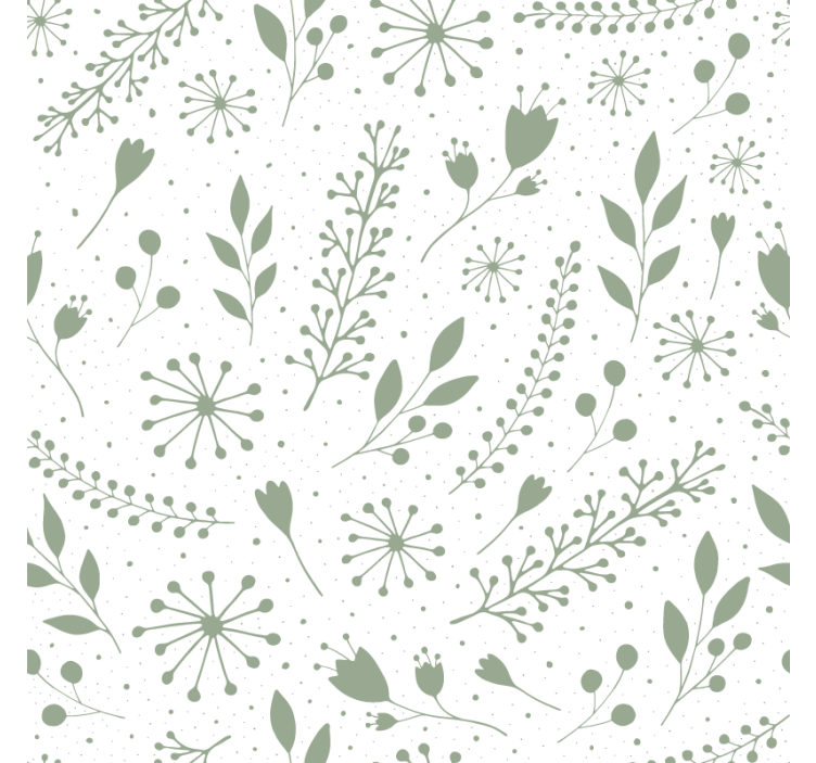 Papier peint salon feuilles vertes douces - TenStickers