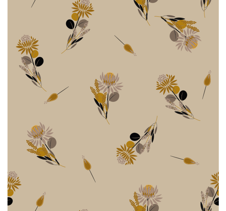 Papier peint motif fleurs vintage - TenStickers