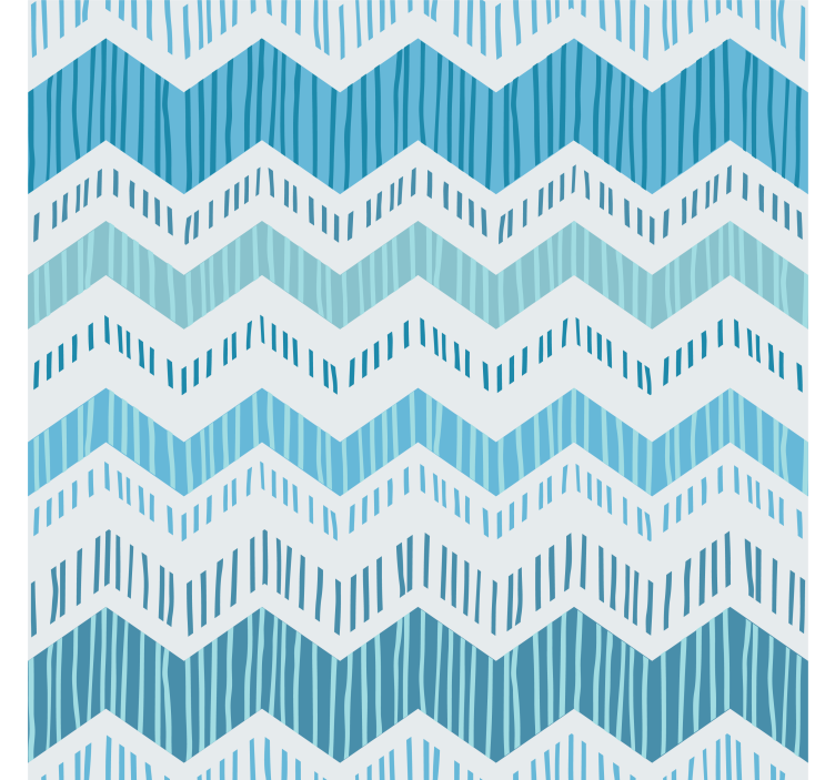 Papier peint motif zig zag bleu - TenStickers