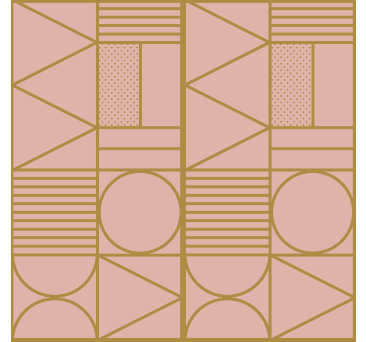 Papier peint motif blocs or et rose - TenStickers