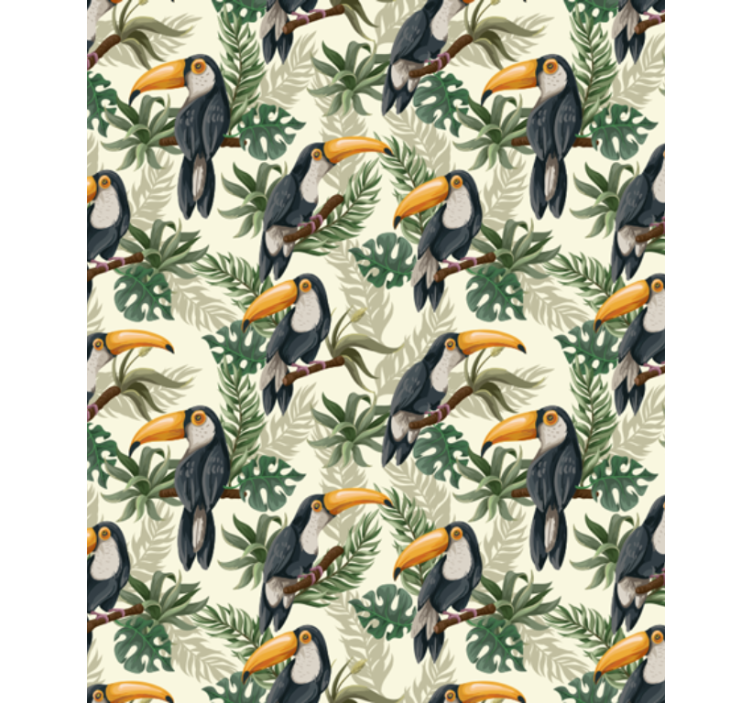 Papier peint animaux jungle toucans - TenStickers