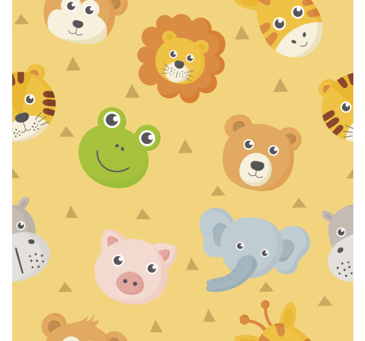 Papier peint animaux aire de jeu animale colorée - TenStickers