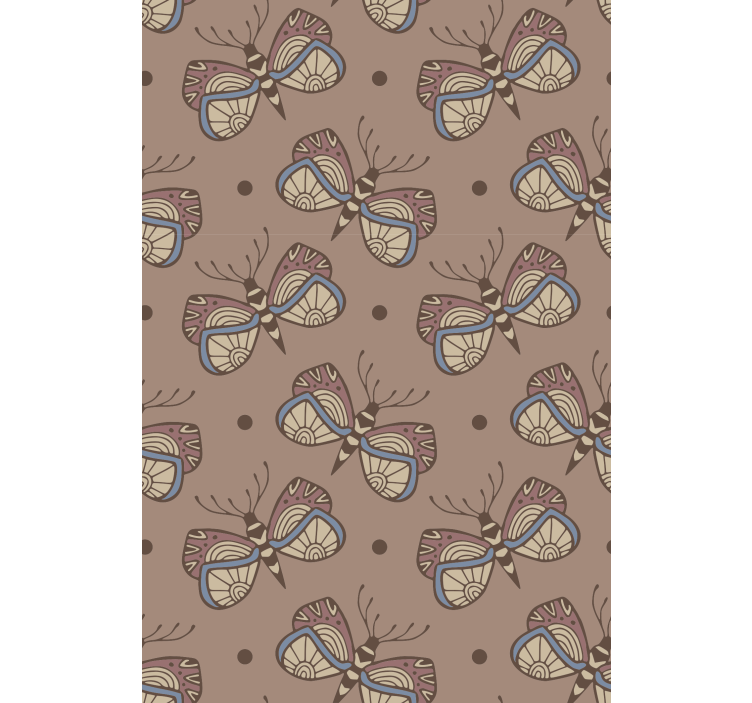 Papier peint chambre papillon vintage inspirant - TenStickers