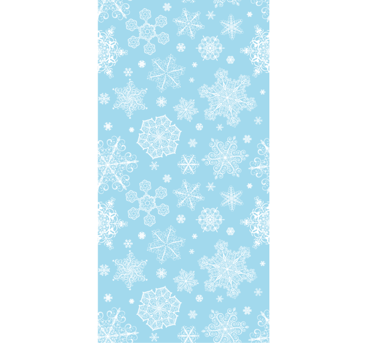Papier peint chambre flocons de neige sur fond bleu - TenStickers