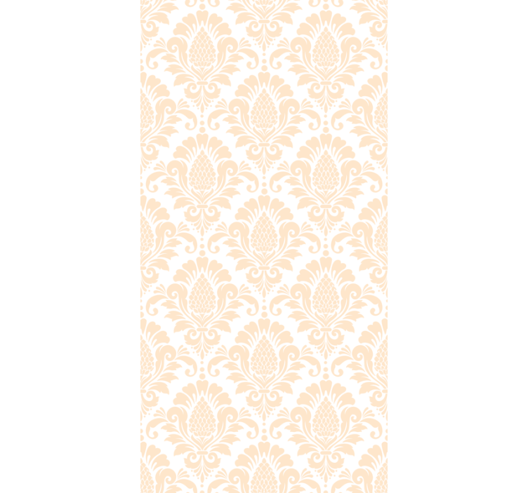 Papier peint chambre motif damassé beige - TenStickers