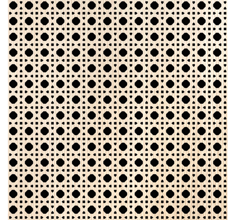 Papier peint motif cannage brun clair - TenStickers