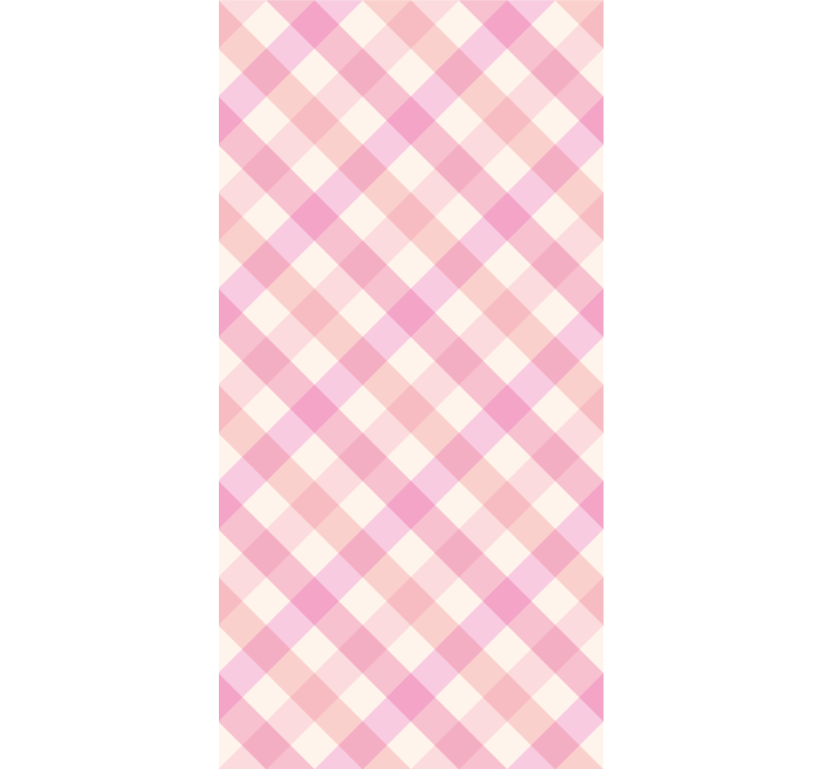 Papier peint motif vichy rose - TenStickers