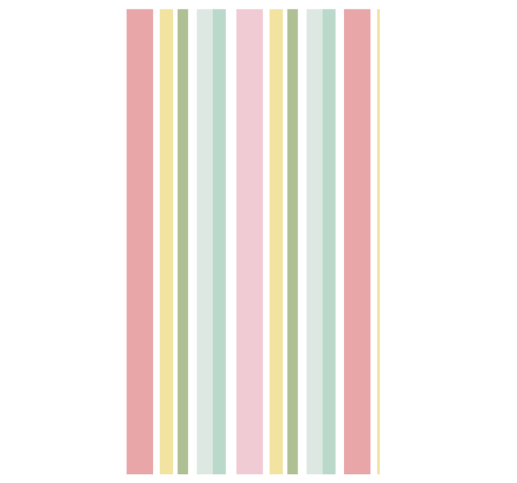 Papier peint motif design rayé pastel horizontal - TenStickers