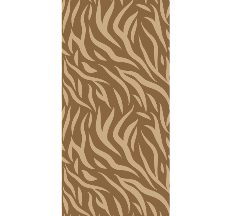Papier peint motif peau de tigre marron et beige - TenStickers