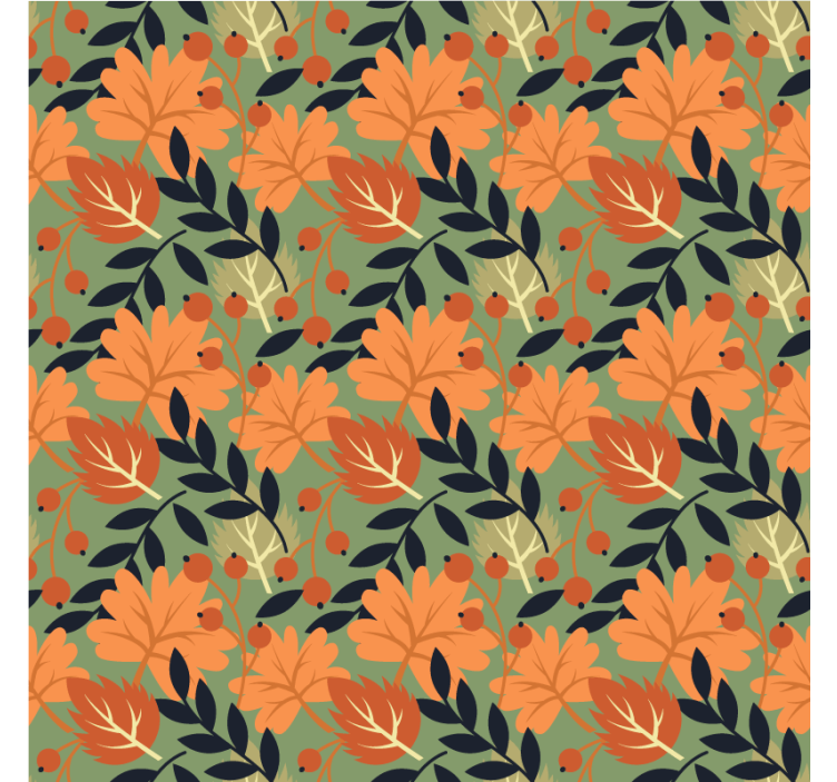 Papier peint motif grandes feuilles d'automne - TenStickers