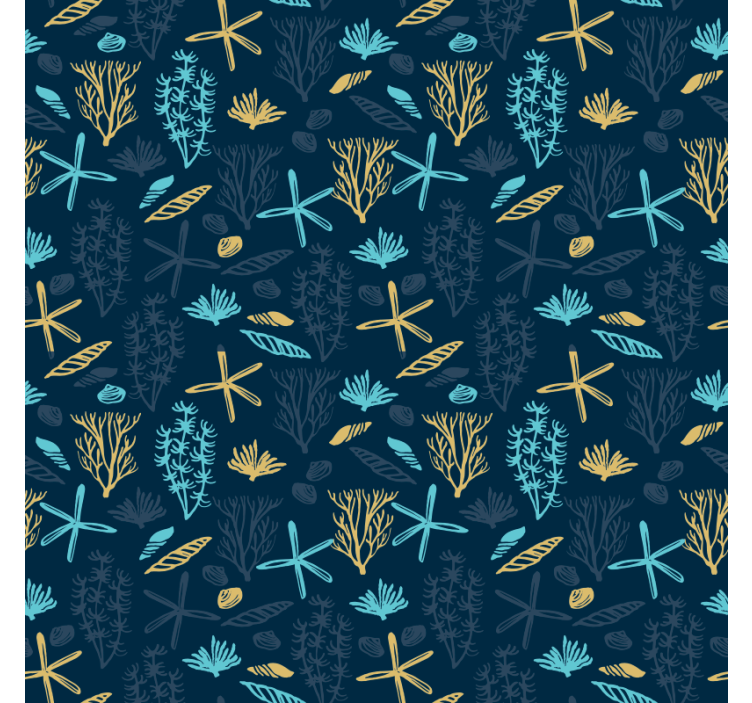 Papier peint chambre motif inspiré du corail - TenStickers