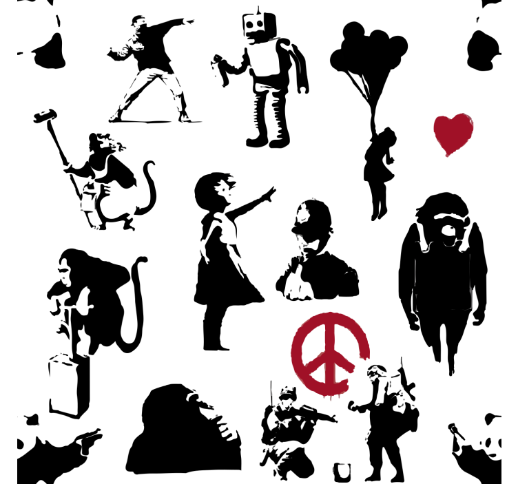 Papier peint chambre motifs de personnages fantaisistes - TenStickers