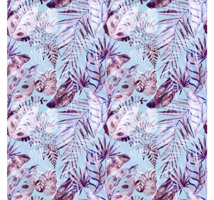 Papier peint chambre illustrations de feuillage floral - TenStickers