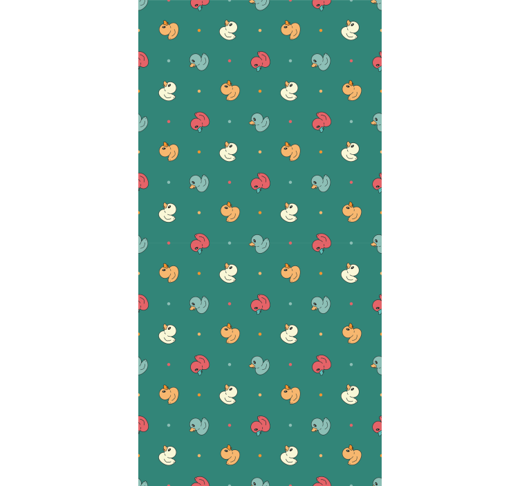 Papier peint animaux canards en caoutchouc multicolores - TenStickers