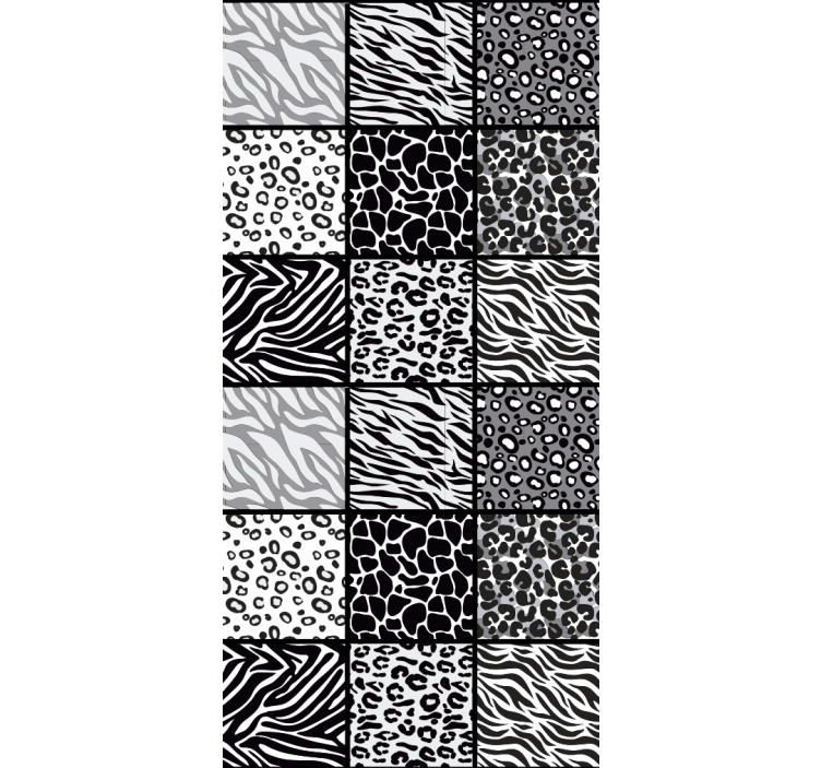 Papier peint animaux motifs variés - TenStickers