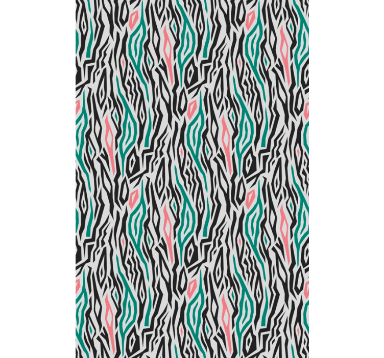 Papier peint animaux zèbre bleu et rose - TenStickers