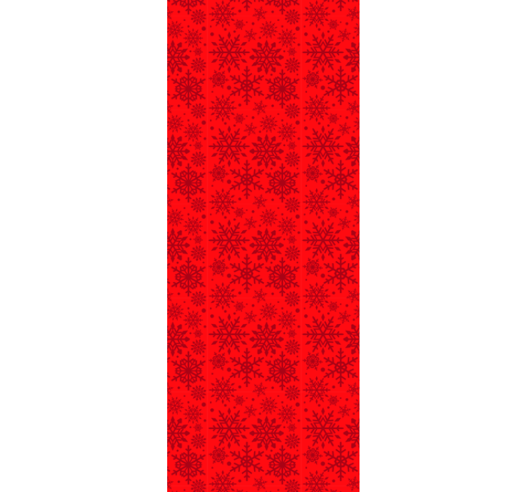 Papier peint noel flocons de neige rouges - TenStickers