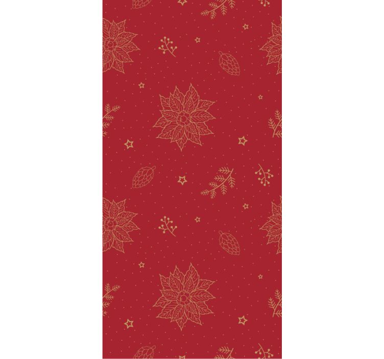 Papier peint noel motif vintage fleurs - TenStickers