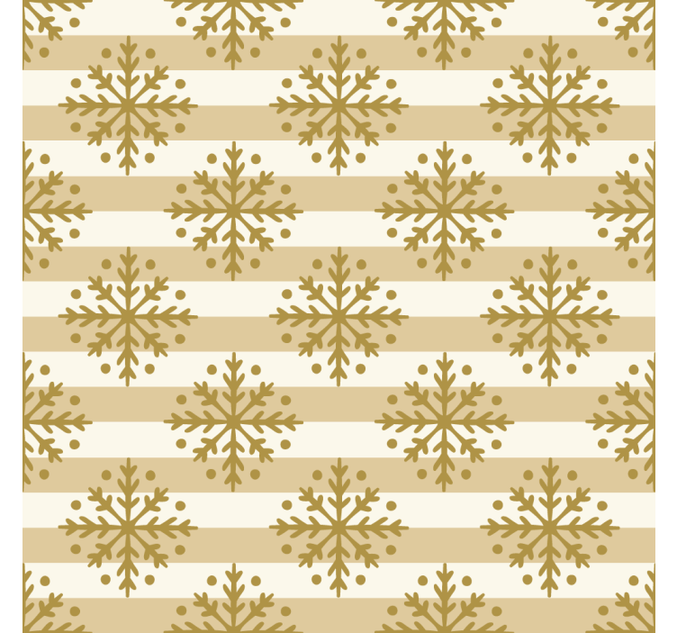 Papier peint noel rayures flocons de neige - TenStickers