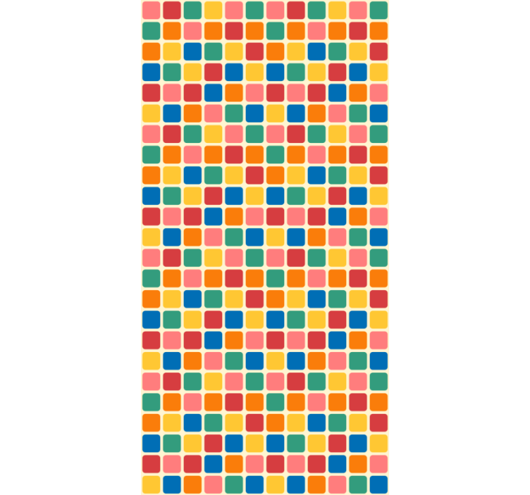 Papier peint bureau carrés multicolores - TenStickers