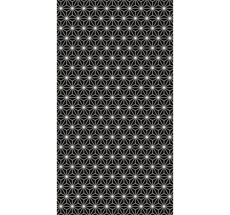 Papier peint bureau diamants géométriques noir et blanc - TenStickers
