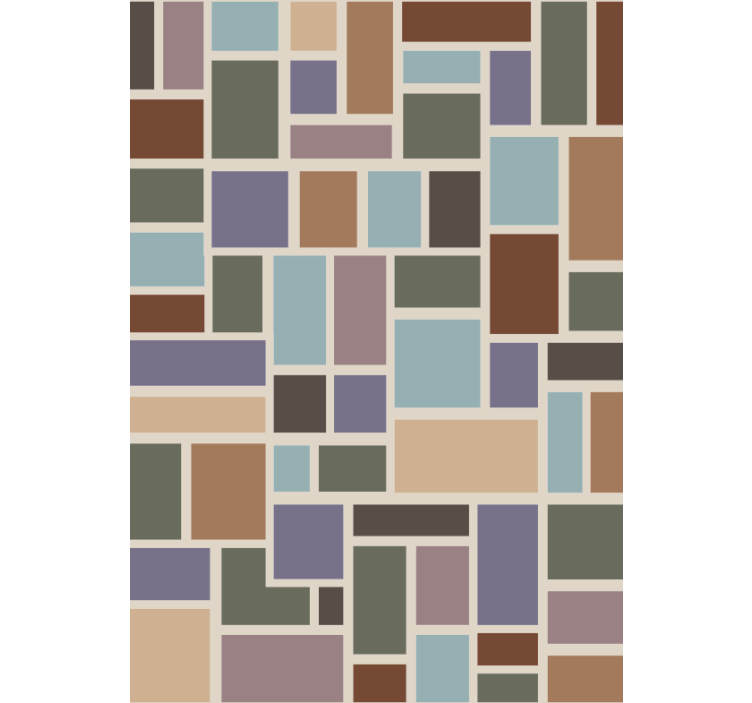 Papier peint bureau carreaux modernes colorés - TenStickers