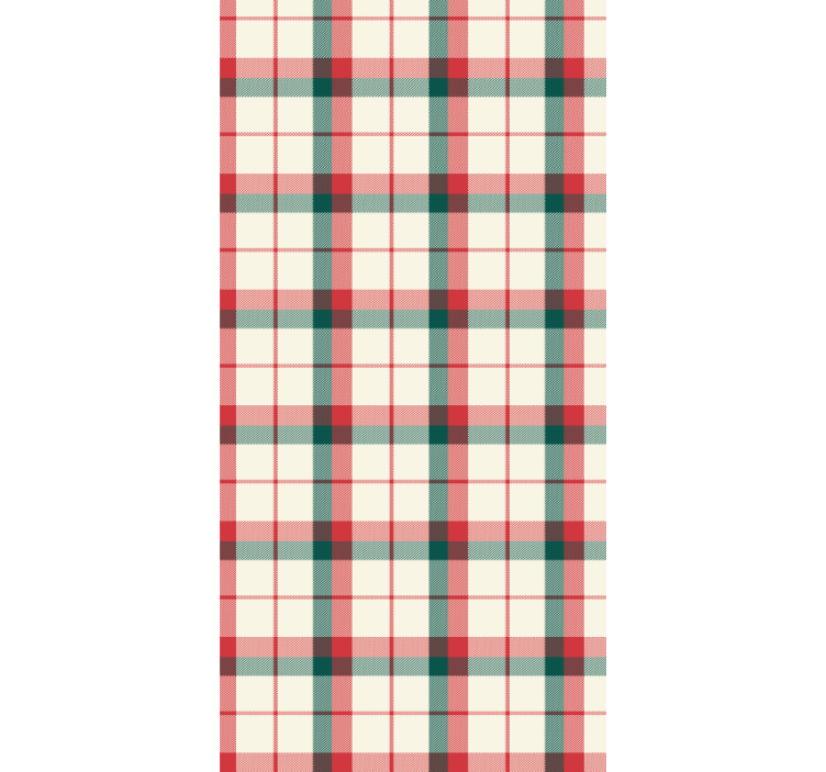 Papier peint bureau tartan de noël - TenStickers