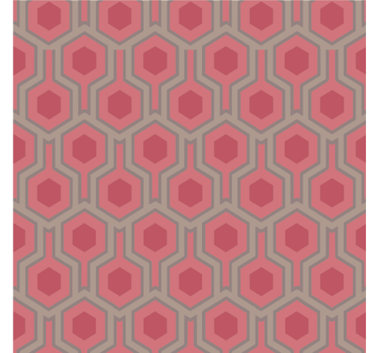Papier peint bureau hexagones roses des années 70 - TenStickers