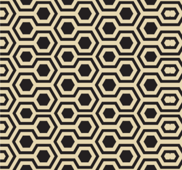 Papier peint bureau motif hexagonal géométrique - TenStickers